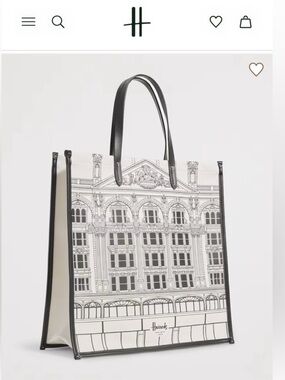 NWT Harrods Knightsbridge London Building Shopper Tote - MSRP $80+$30 S/H to US